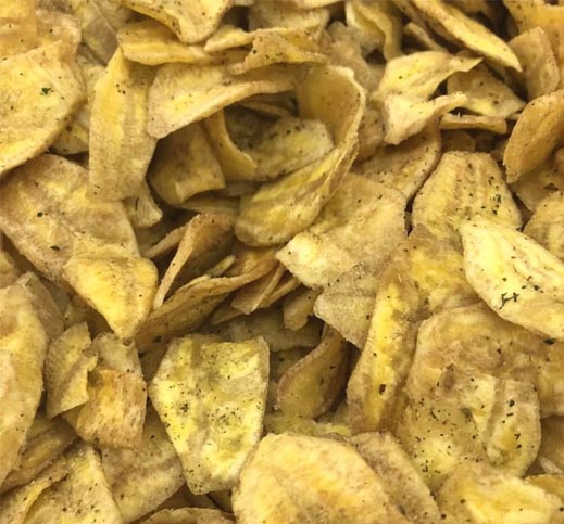 Chips de banana c/ salsa e cebola