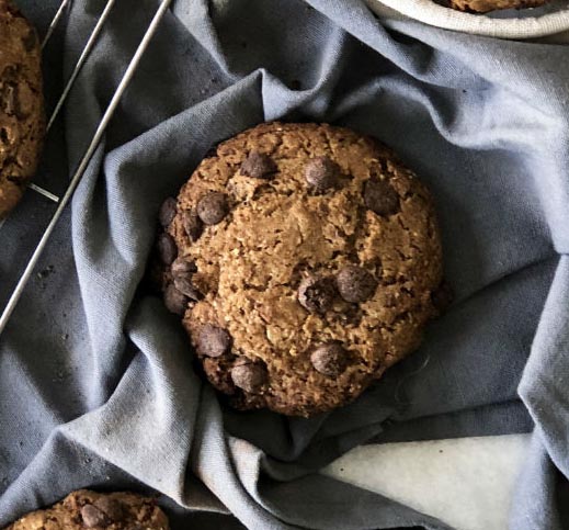 Cookies chocolate com linhaça