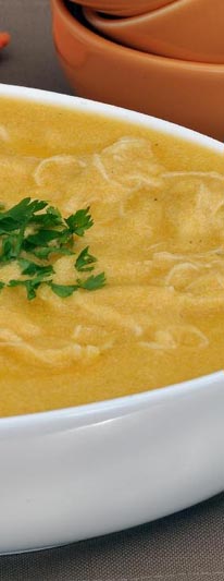 Sopa de Abóbora com Farinha de Banana Verde